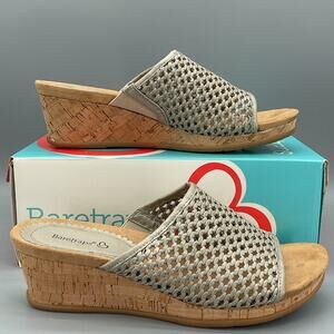 NEW Barrera Women’s Flossey Wedge Slide Sandals Champagne Size 9M